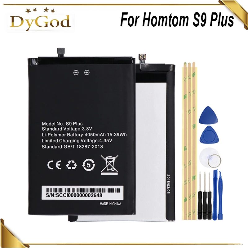 DyGod для Homtom S9 Plus 4050 мАч аккумулятор высокого качества мобильный телефон +