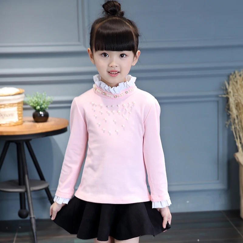 Детская одежда 2019 Осенние рубашки для девочек блузка детская хлопковая рубашка
