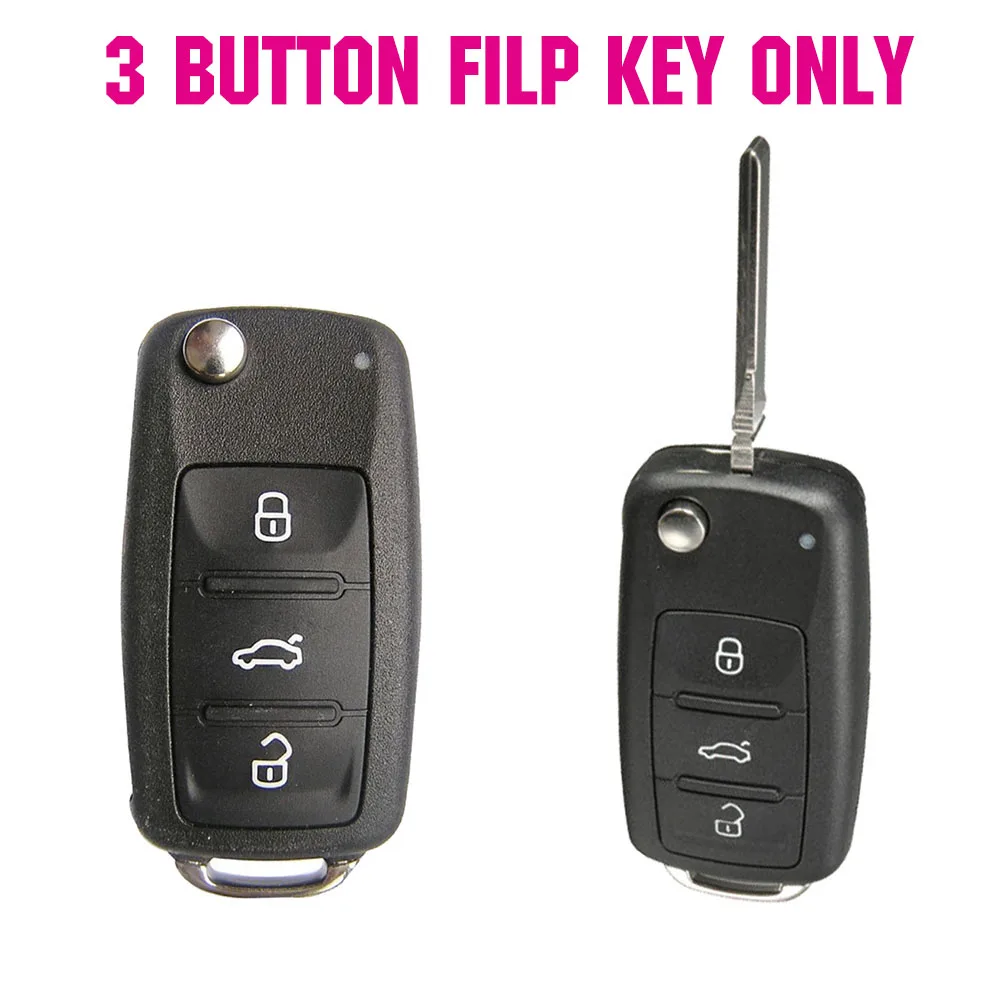 Силиконовый ключ с откидной крышкой подходит для Vw Golf Polo Passat Skoda Octavia Seat Ibiza Altea Toledo