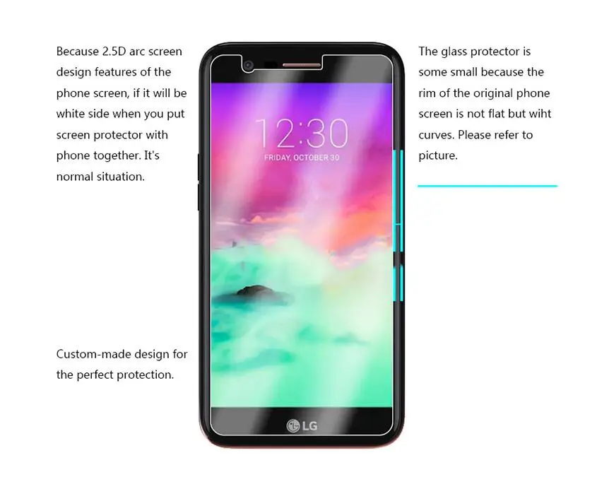 2 упаковки 2.5D для закаленного стекла LG K10 Защита экрана для LG K10 стекло для LG LV5/X400 M250 M250N защитная пленка