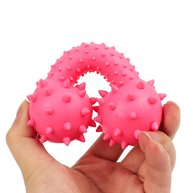 Собака игрушки Резиновая звук штангой экологическая TPR Пхеньяна Гантели собака