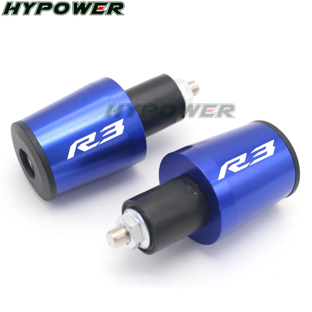 Для YAMAHA YZF R3 YZFR3 2015 2016 2017 2018 CNC 22 мм ручки руля крышка заглушки|22mm handlebar grips|handle bar capbar