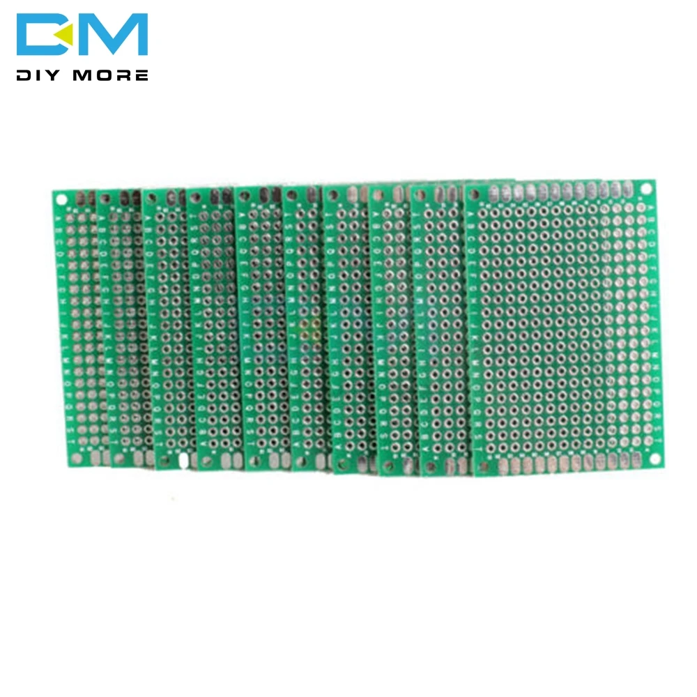 5 шт. 4x6 4*6 см 40 мм x 60 мм FR-4 двойная сторона Прототип PCB 280 очков отверстие Луженая универсальная макетная плата 40x60 4x6 см