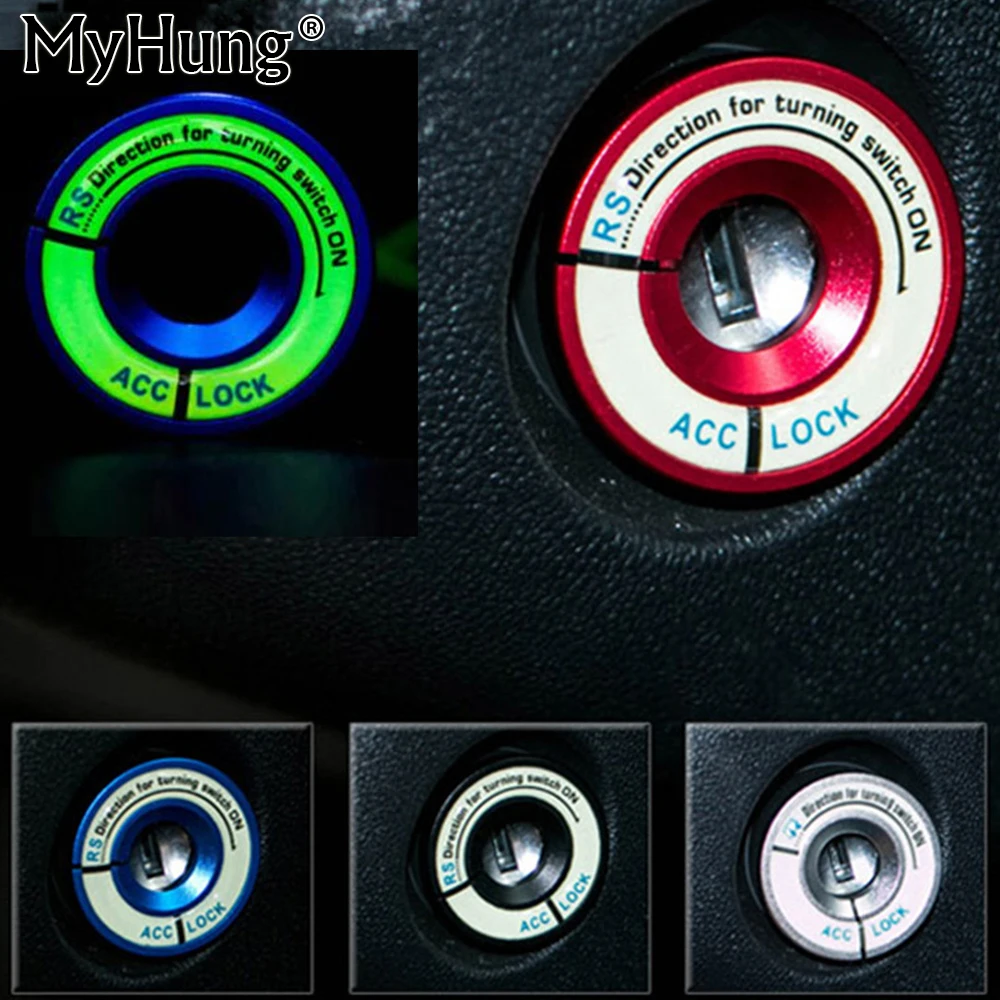 Светящаяся наклейка на зажигание чехол с кольцом для ключей AUDI A4 A6 A8 Q3 Q5 Q7 TT Volkswagen