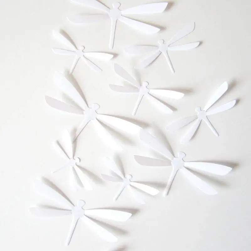 12 шт. 3D DIY Декор Стрекоза Главная Вечерние наклейки стены ПВХ новые Дом и сад