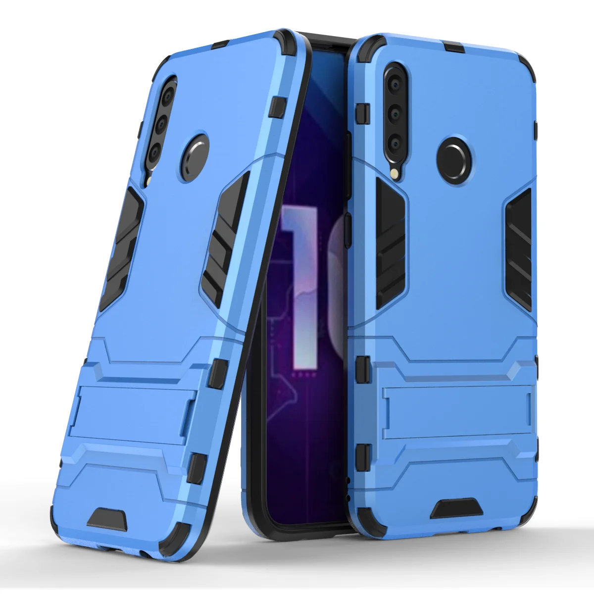 3D ударопрочный армированный чехол для huawei Honor 10, 9, 20 Lite, 10 lite, 9i, 10i, 20i, 20 lite, ТПУ защитный жесткий чехол для телефона с подставкой