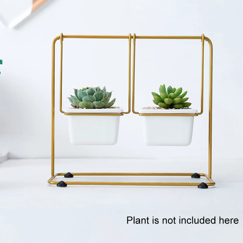 Креативные керамические качели цветочный горшок геометрические из кованого