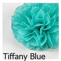 Tiffany blue 1 шт. большой Размеры тканевый помпон 12/14/16 дюймов в европейском и американском стиле; праздничное свадебное украшение цветочные шары из бумаги DIY Бумага Pom Poms ZY151 - Цвет: Tiffany blue