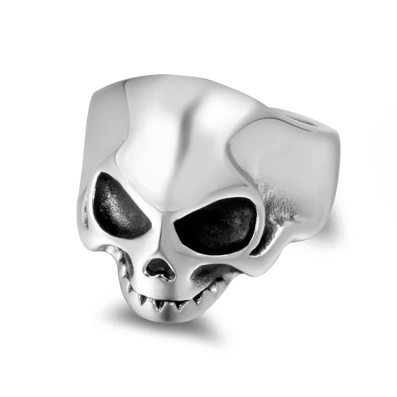 Моторный Байкер Lucky Skull кольцо 316L из нержавеющей стали для мужчин мальчиков