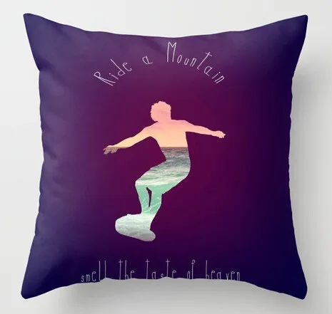 

Throw Pillowcase Extreme Sports Surf Riding Skateboard Luxury Printing Square Zippered Pillow Sham Personalized Pillow Case