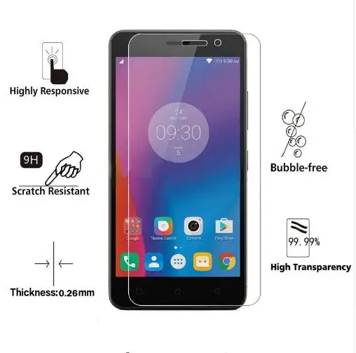 2 упаковки 2.5D 0,26 мм 9H Премиум Закаленное стекло для lenovo K6 5,0 дюймов протектор экрана закаленное защитное стекло для lenovo K6 стекло