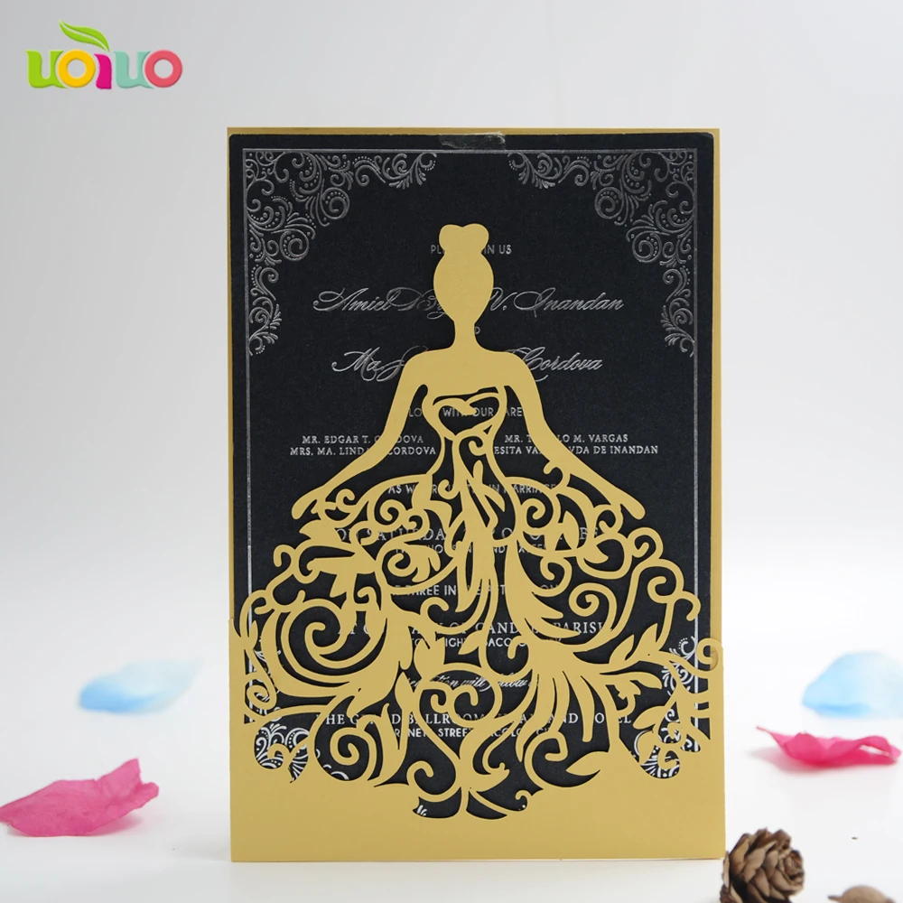 

unique wedding invitation cards wedding invitation card gold color