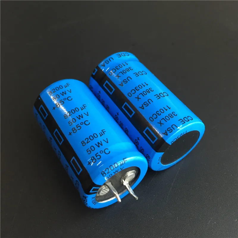 2шт мкФ 50V CDE 380LX серии 25x45 мм 50V8200uF оснастки PSU алюминиевый электролитический