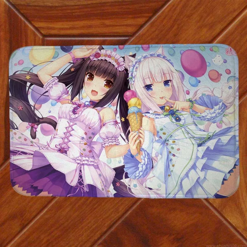 Напольный коврик Neko Para chocola и ваниль декоративный для спальни Аниме Манга 001|mat