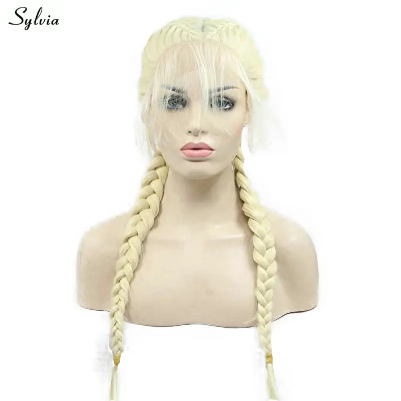 2 шт. парик для плетеных косичек Sylvia 613 # пастельный светлый/60 белый