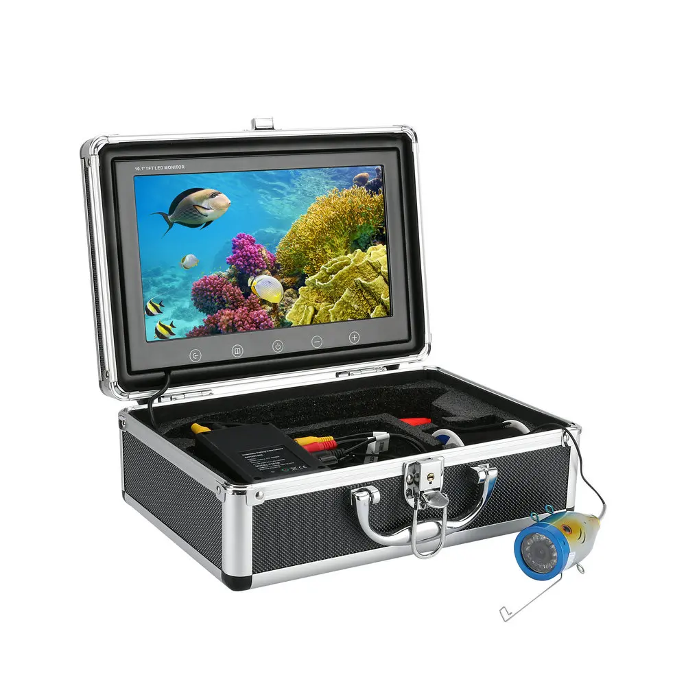 10 "дюймовый цветной монитор 20 м HD 1000tvl подводная рыболовная видеокамера