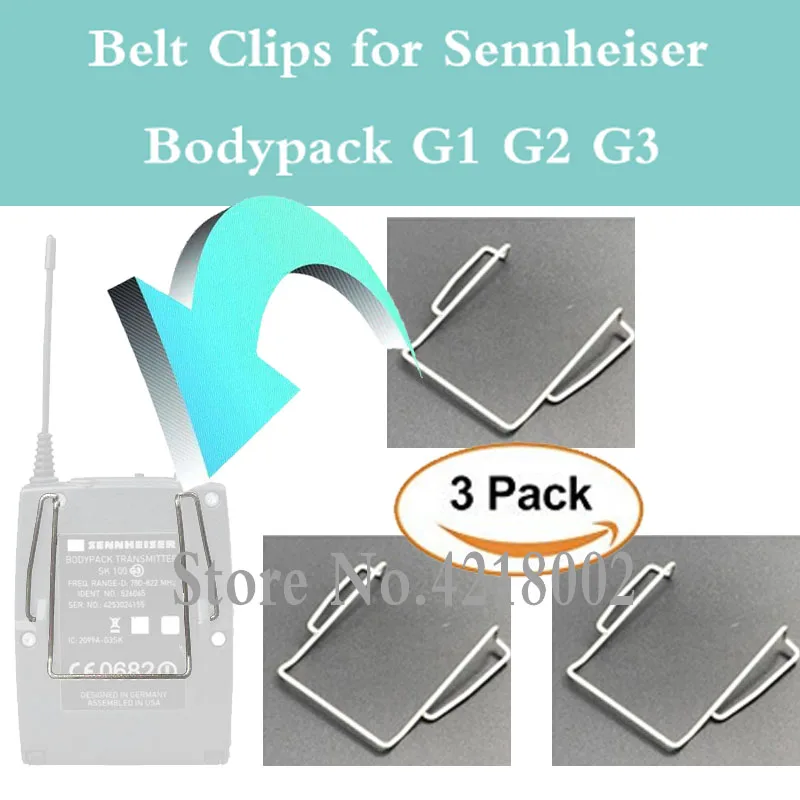 Металлические Сменные клипсы Pro 3 x Unit для Sony Sennheiser Bodypack передатчик G1 G2 G3