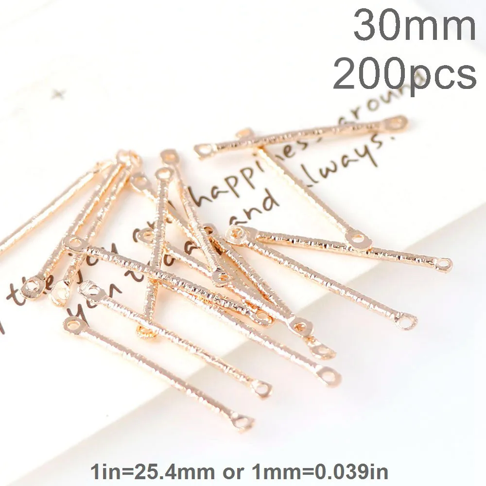 KC Gold Color 30mm 200 штук 20/25/30 мм двойной цилиндр шатун витой Медь шатуны для серьг в минималистском стиле DIY серьги-клипсы - Цвет: KC Gold Color 30mm