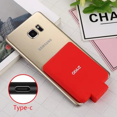 02 TYPE-C RED Портативное зарядное устройство, внешний аккумулятор для samsung huawei redmi mi9, тонкий внешний аккумулятор, зарядное устройство, чехол для iPhone 11 X XS MAX - Цвет: 02 TYPE-C RED