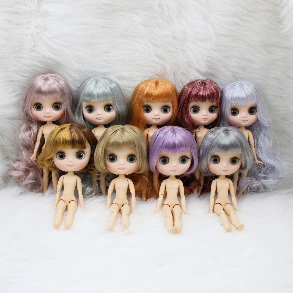 ICY DBS Blyth doll middie 20cm customized nude doll joint body different face colorful hair and hand gesture as gift 1/8 doll