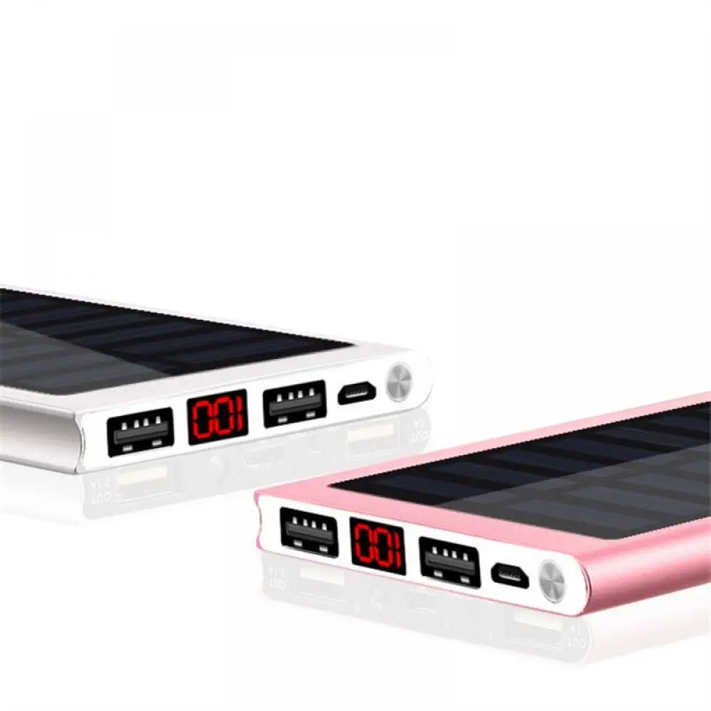 Солнечный 20000 мАч аварийный power Bank Внешний аккумулятор светодиодный внешний bank