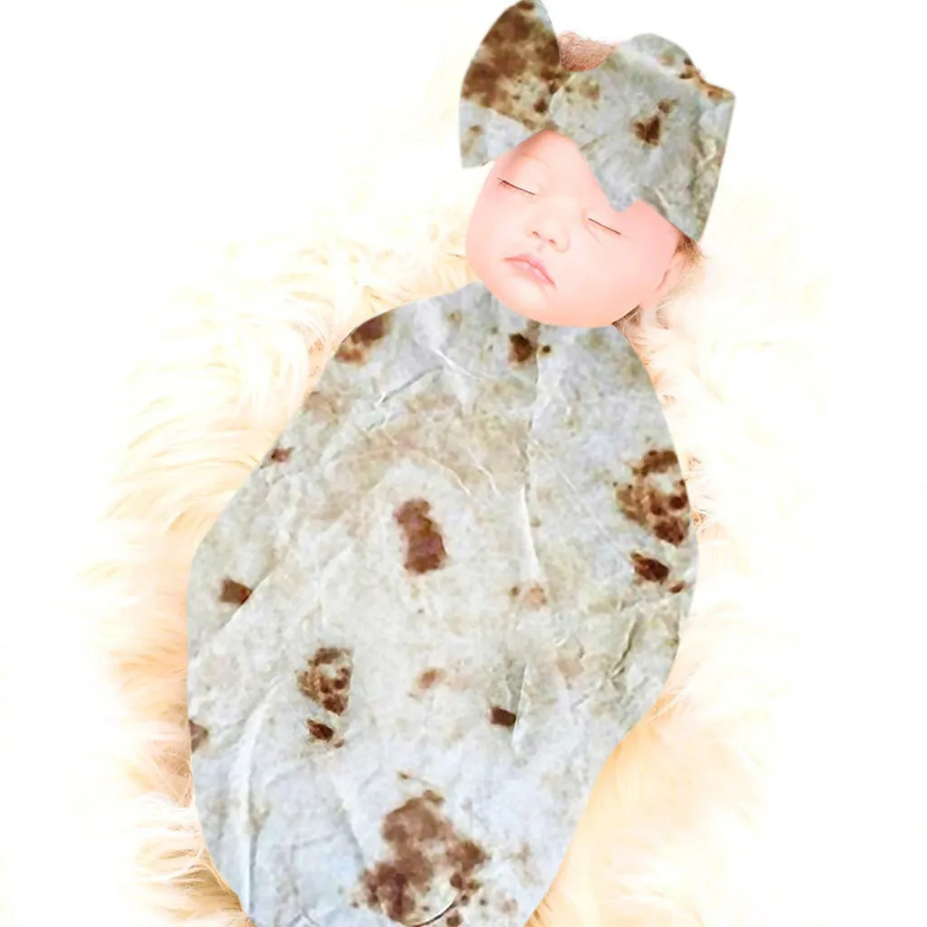 Новое буррито одеяло детская мука Tortilla Пеленание Одеяло пеленка для сна