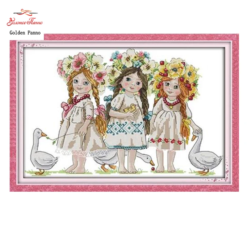 Золотистые панно Детские картины с изображением ангела для маленьких девочек