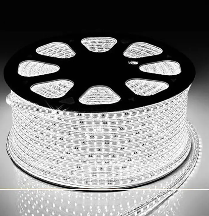 220В 5050 SMD 300 Светодиодная лента + Вилка питания 1 м/2 м/3 м/4 м/5 м/10 м/15 м/20 м белый/теплый