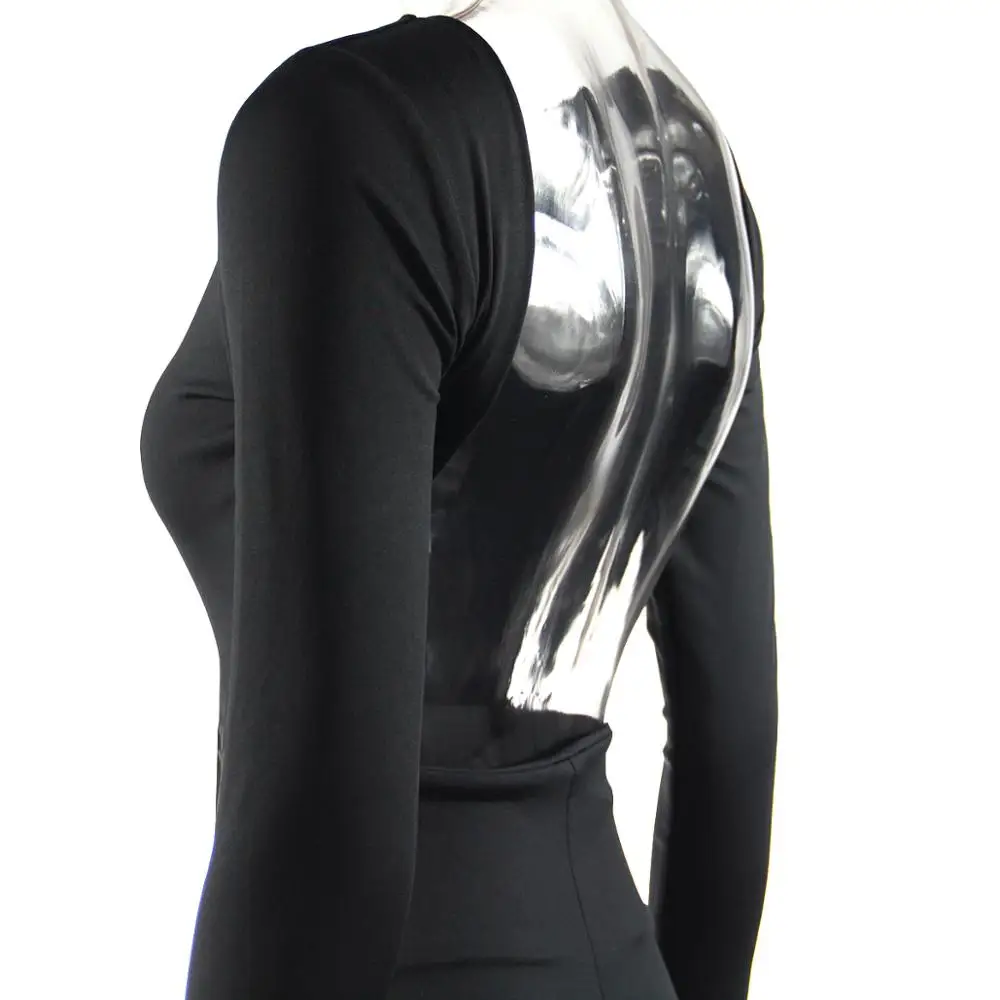 Весна лето 2019 Новое Стильное сексуальное платье с открытой спиной длинными