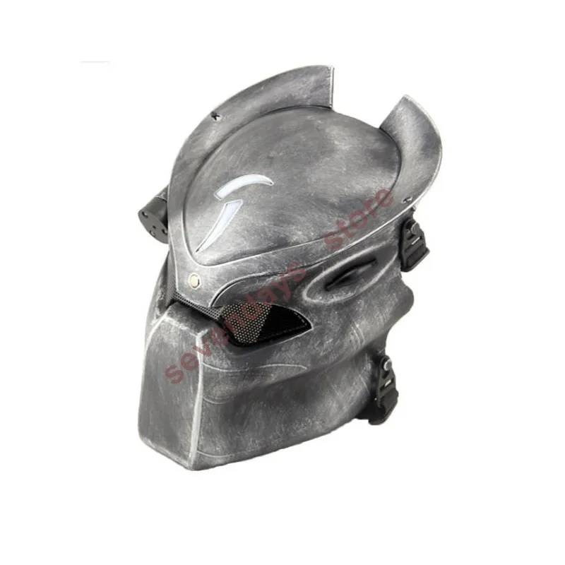 Alien Vs Predator Lonely Wolf Mask With lamp Outdoor Wargame Tactical Full Face CS Halloween Party Cosplay Horror mask | Дом и сад