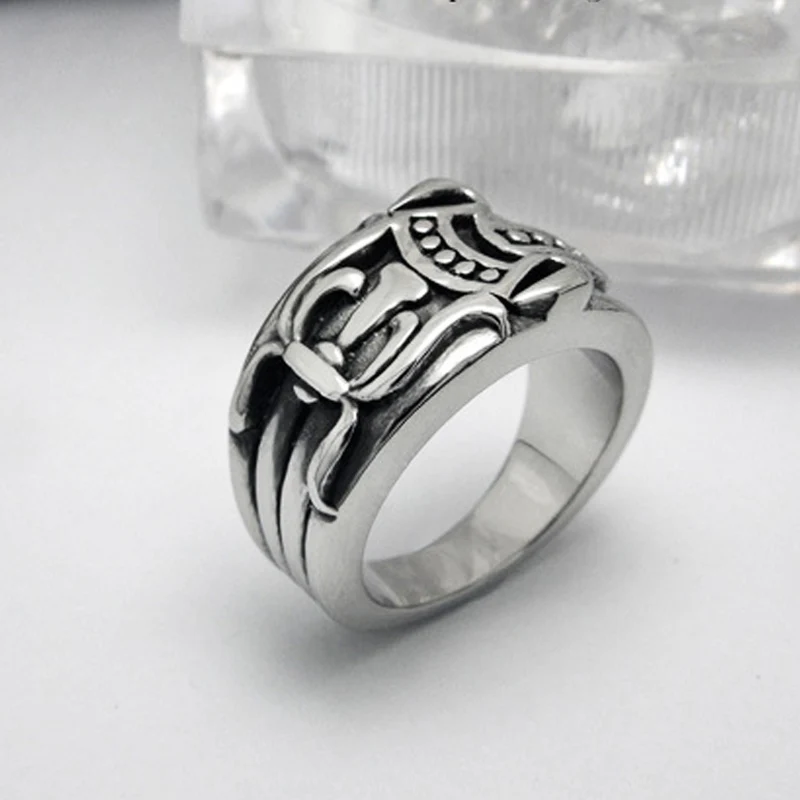 Timmilyar Vintage Antique Engraving Ring Men Titanium Steel Jewelry Accessories Gift For A Friend | Украшения и аксессуары