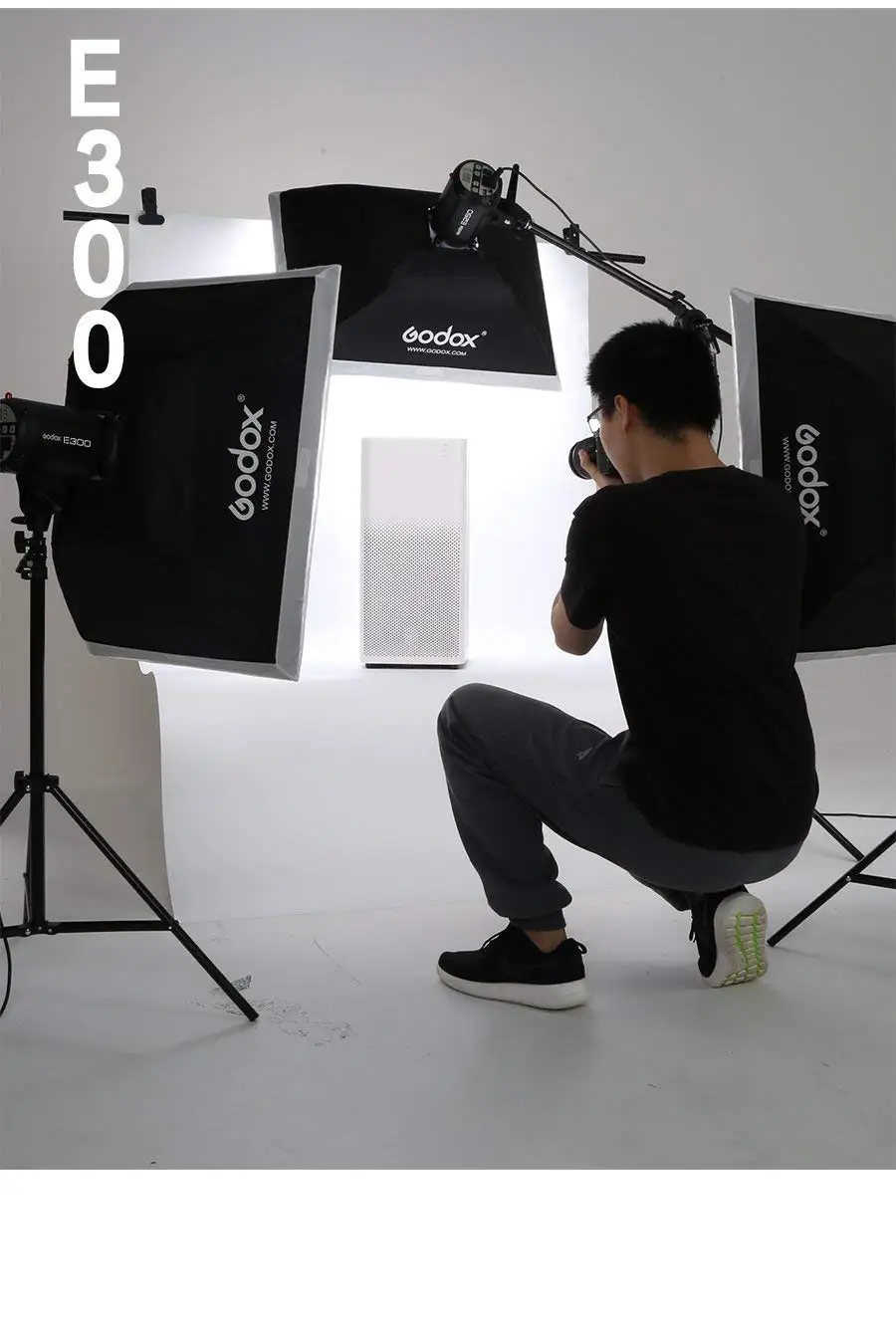 Фотовспышка Godox E300 строб студия Light Kit 900W фотосветильник свет ing Strobes осветительные