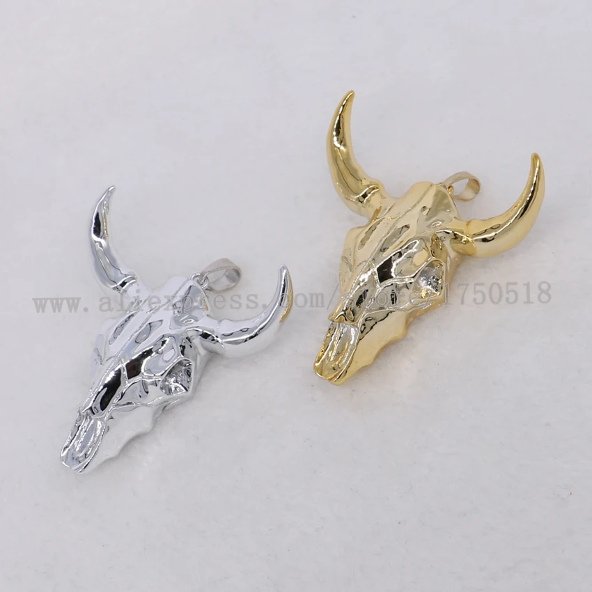 Лидер продаж подвеска в виде головы буйвола бусина с подвеской быка из смолы скот