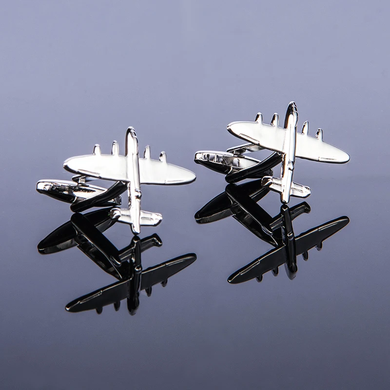 New High Quality Mens Design Airplane Cufflinks Helicopter Aircraft Cuff Links For Business Shirt Wedding Gift Free Shipping