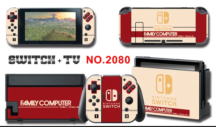 Для nintendo Switch Pain sticker консоль Dock Joy Con полное покрытие цветной бумажной кожи Закаленное стекло протектор экрана от 2000-2305