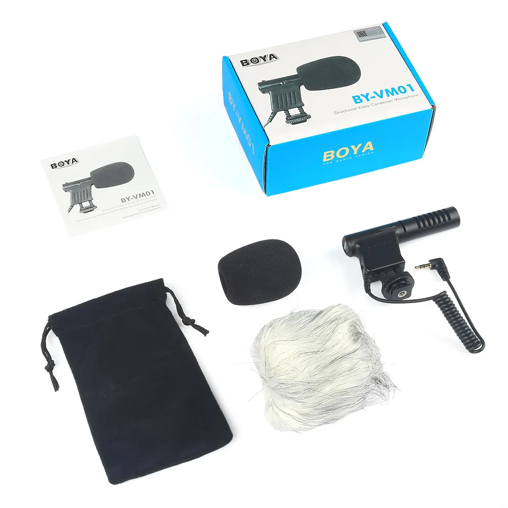 Конденсаторный микрофон BOYA для цифровых зеркальных камер Canon Nikon Sony Gopro DSLR|condenser