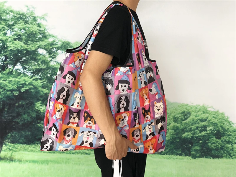 2019 Новая женская складная сумка для покупок эко многоразовая с короткими ручками