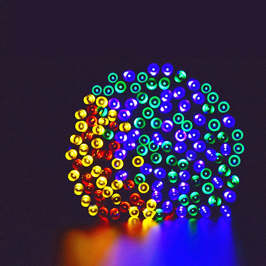 22 м 200 светодиодный светящиеся гирлянды на солнечной энергии лампы сказочные