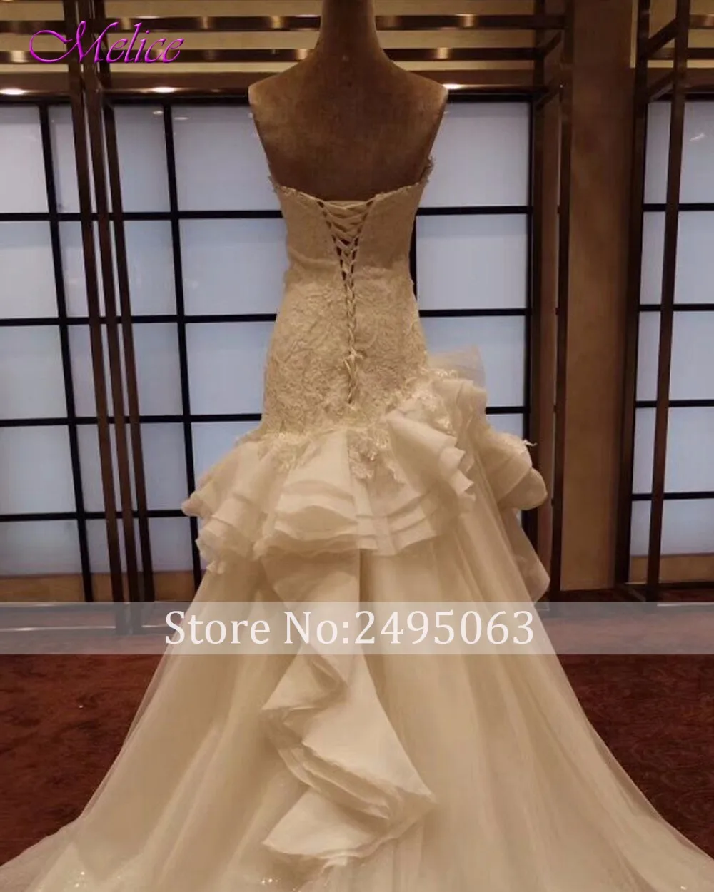 Fmogl New Luxury Beaded Strapless Lace Up Mermaid Wedding Dresses 2020 Appliques Robe De Mariage Trumpet Gown Plus Size | Свадьбы и