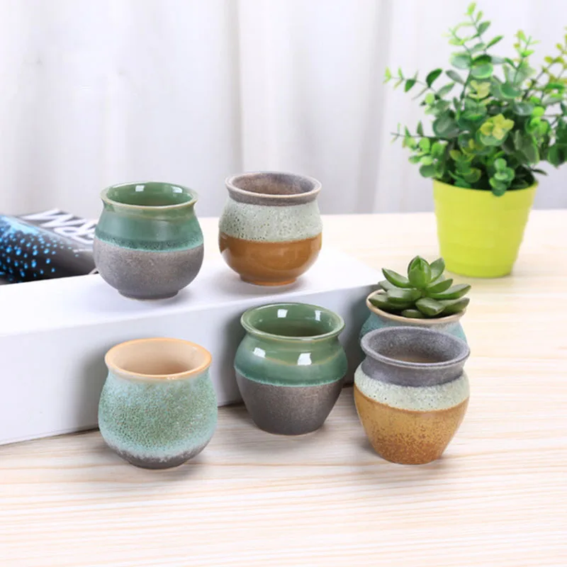 Горшок для цветов Pocelain Bonsai керамический горшок с пузырьковой глазурью в новом