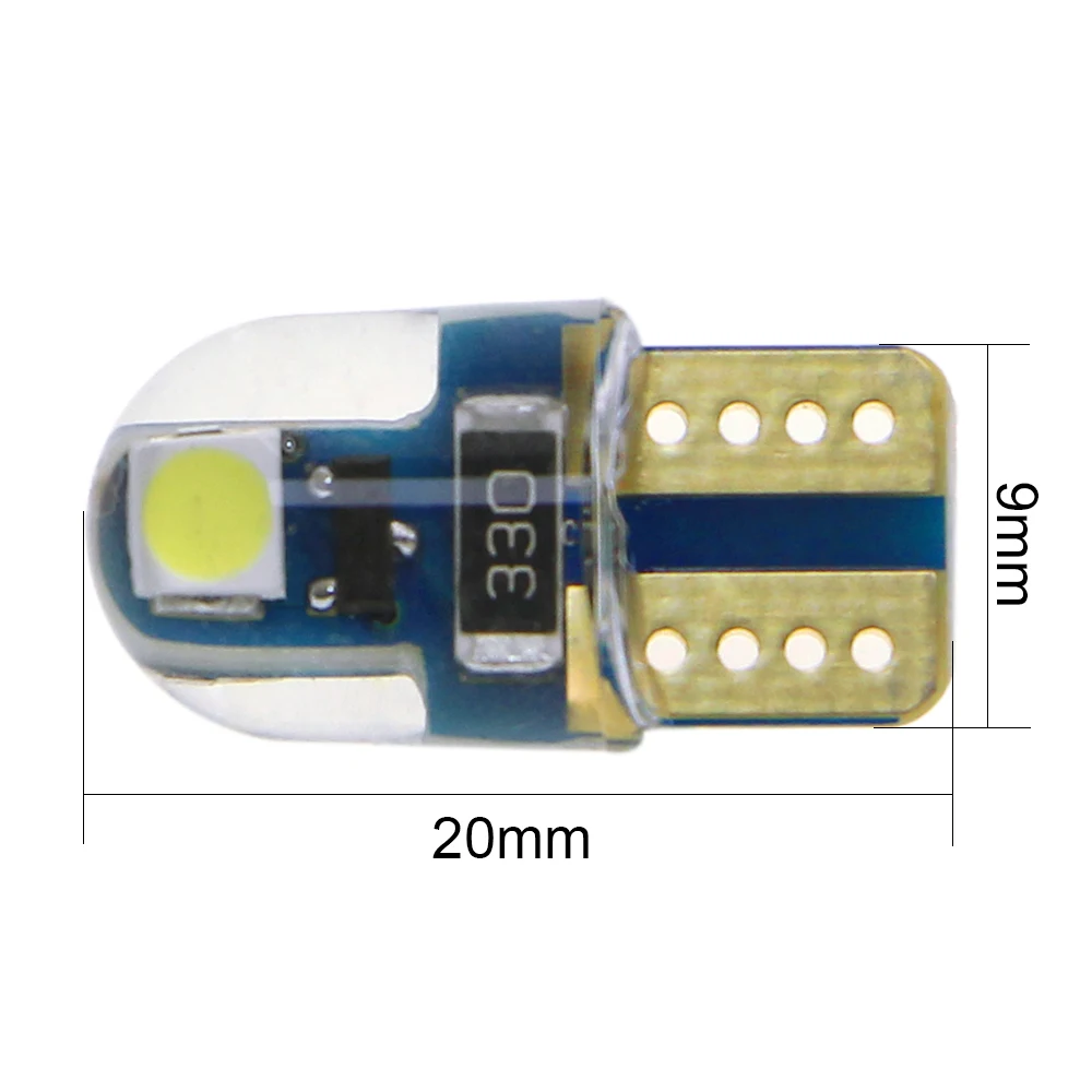 KEIN 10 шт. 3030 силиконовые зеркала для туалетного столика светодиодный LED W5W