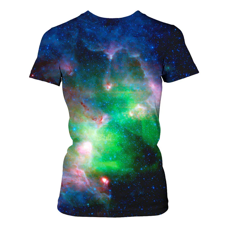 

2019 New Fashion Polyester T-Shirt 3D Print Starry Sky Unicom Funny T Shirts Men's Summer Round Neck Short Sleeve Tops Tees
