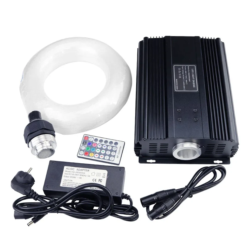 DMX 90W RGB LED волоконно оптический потолочный комплект света 0 75 мм 600 шт * 3 м + 300 2 с 28key