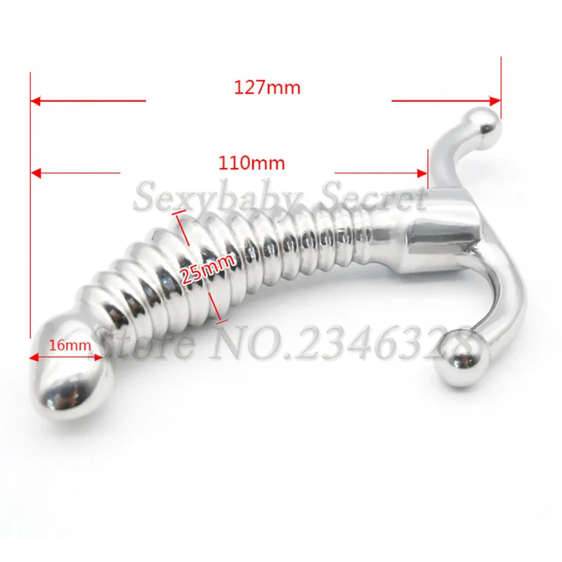 Сплошной анальный фаллоимитатор из нержавеющей стали Анальная пробка