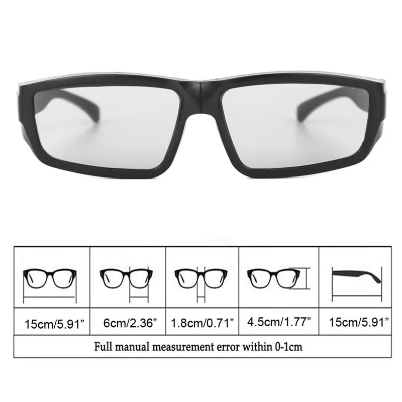 

Circular Polarized Passive 3D Stereo Glasses Black H4 For TV Real D 3D Cinemas
