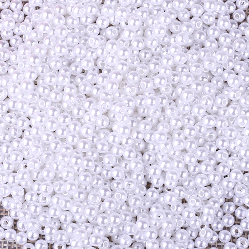бисер для бисероплетения бусины 4 мм Ivory White имитация жемчуг 1500 шт./лот оптовая