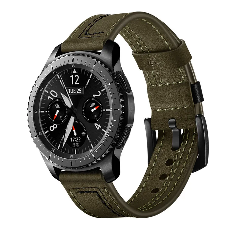 Ремешок из натуральной кожи для Samsung Galaxy 46 мм Gear S3 Frontier Band браслет смарт часов в