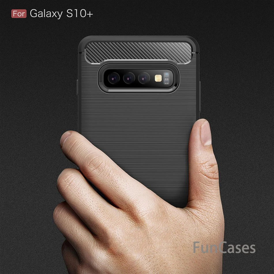 Чехол для samsung S10 силиконовый чехол из углеродного волокна Galaxy плюс Coque Note 9 A9 2018