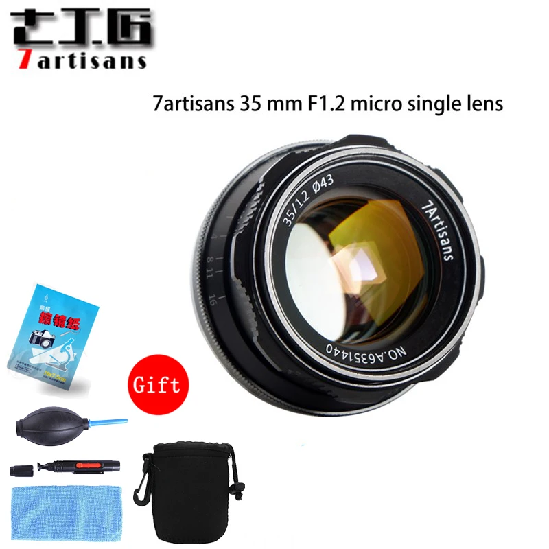 7 ремесленников 35 мм F1.2 APS-C ручной фиксированный объектив для E Mount Canon EOS-M Mount Fuji FX Mount Лидер продаж