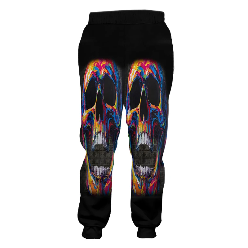 OGKB 3d Sweatpants For Women/men's Cool Print Colorful Skull Track Pants Unisex Hiphop Streetwear Punk Casual Sweat Homme | Мужская